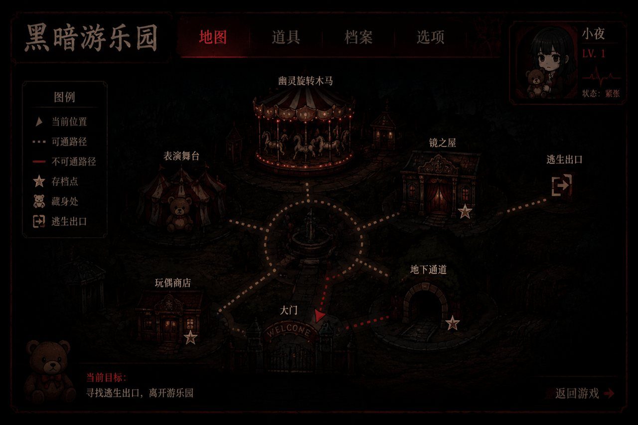 黑暗游乐园 安全点判断 演示图 3
